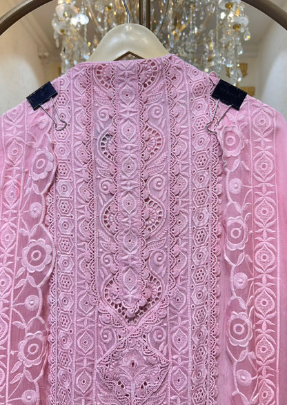 Aabira Lace Noor Suit (Pink)