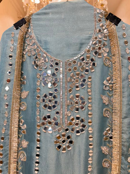 Afsara Noor Aaina Suit (Blue)