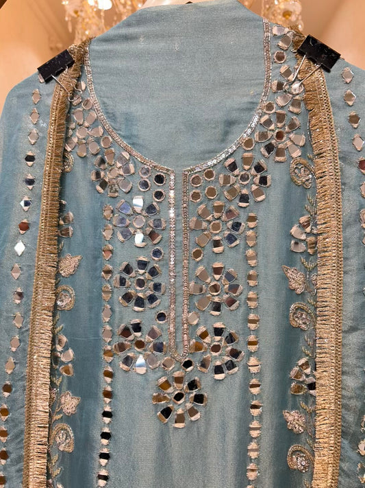 Afsara Noor Aaina Suit (Blue)