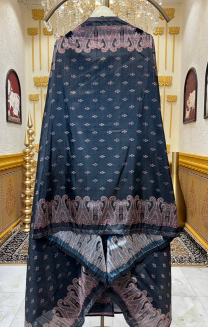 Mehira Tussar Silk Suit (Black)