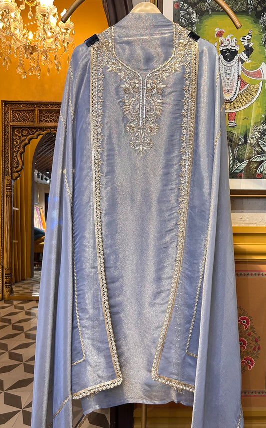 Gulraiz Organza Suit (Blue)