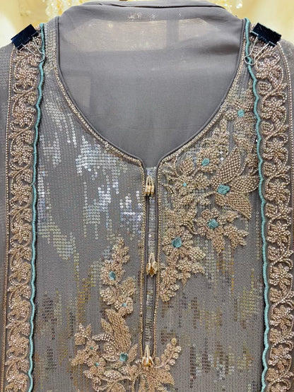 Saera Sequin Georgette Suit