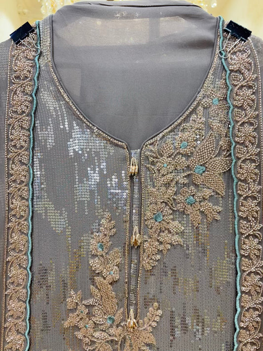 Saera Sequin Georgette Suit