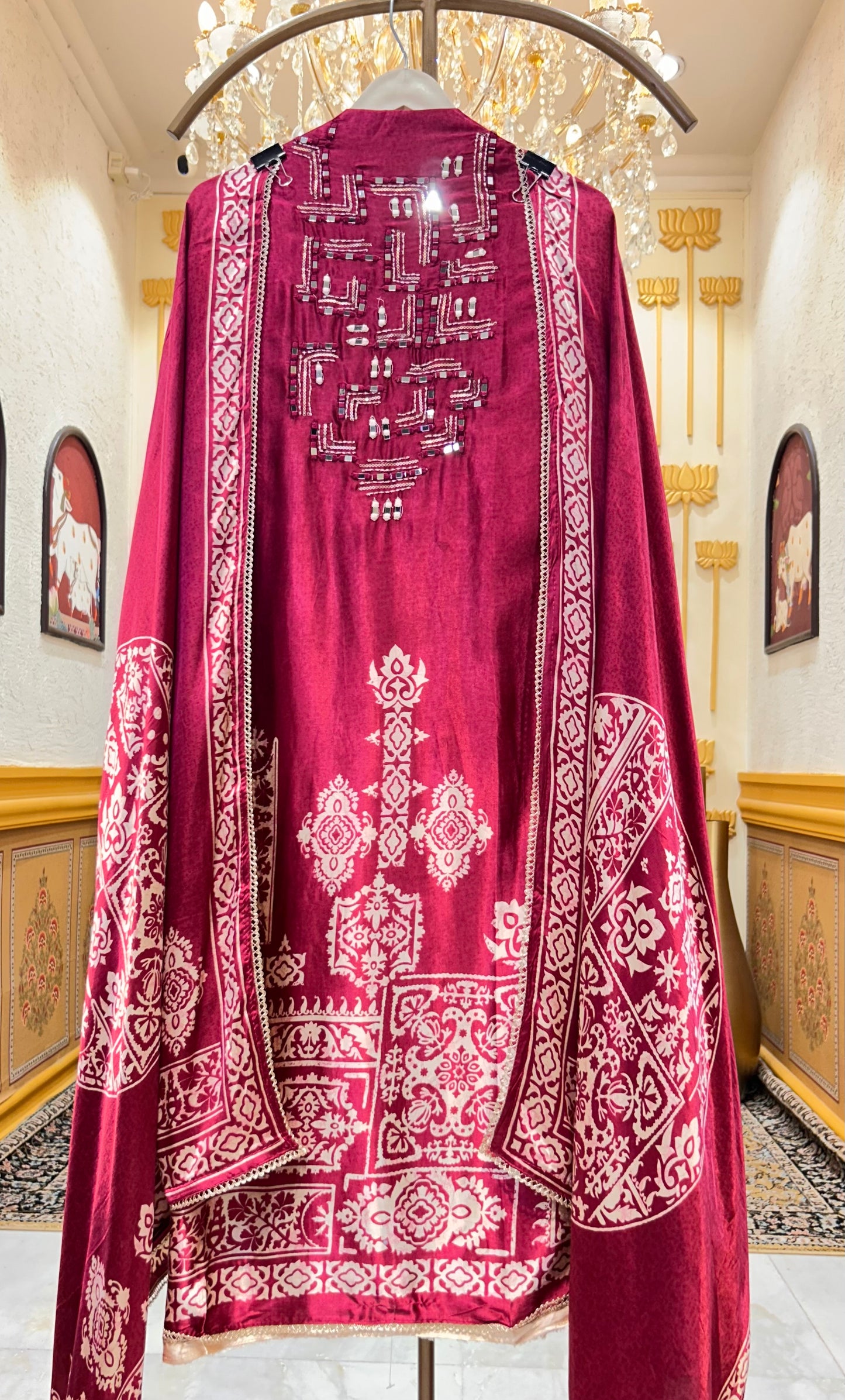 Gajji Rang Sheesha Suit
