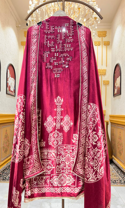 Gajji Rang Sheesha Suit