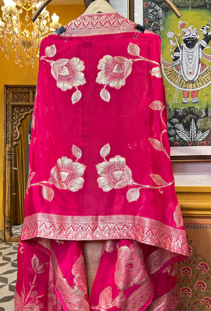 Saanviya Organza Suit (Peach)