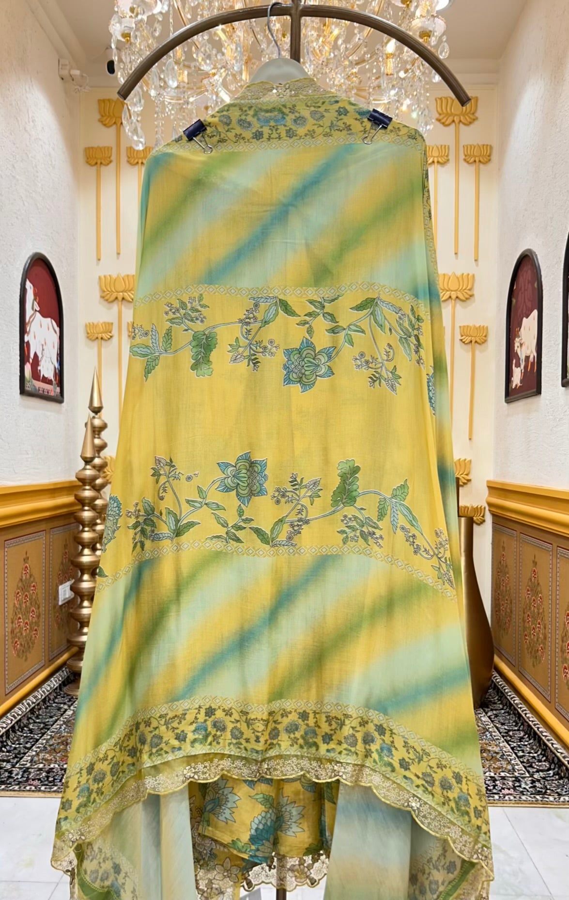Zehna Pastel Bloom Suit (Yellow)