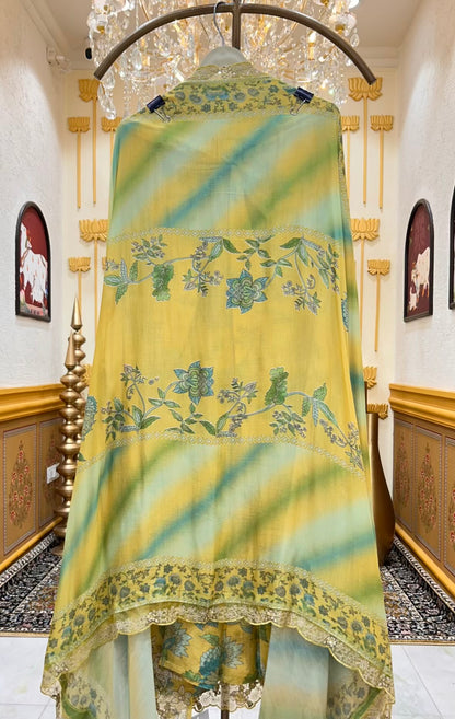 Zehna Pastel Bloom Suit (Yellow)