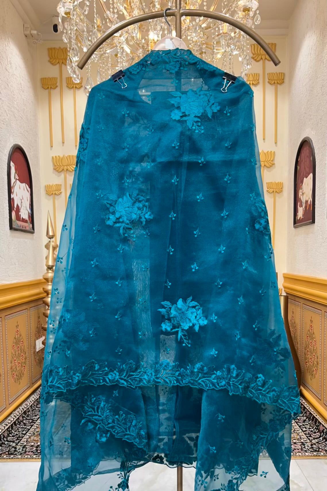 Ariyah Thread Élan Suit (Peacock Blue)