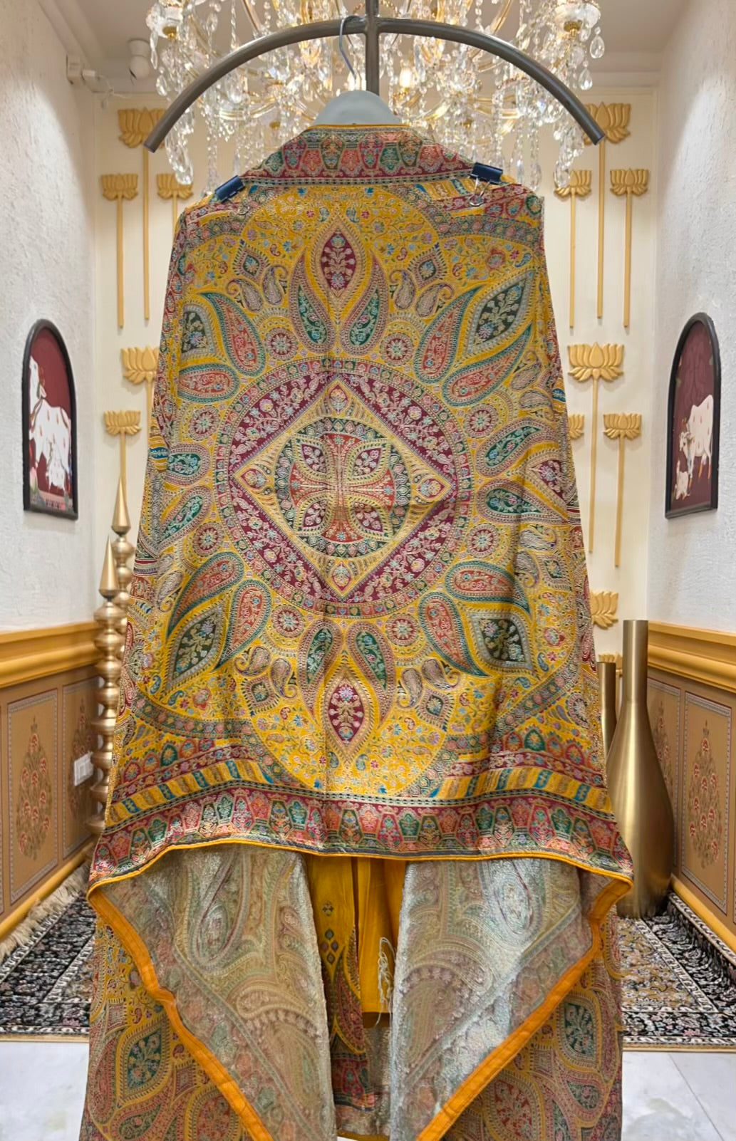 Mahzaira Banarasi Suit (Yellow)