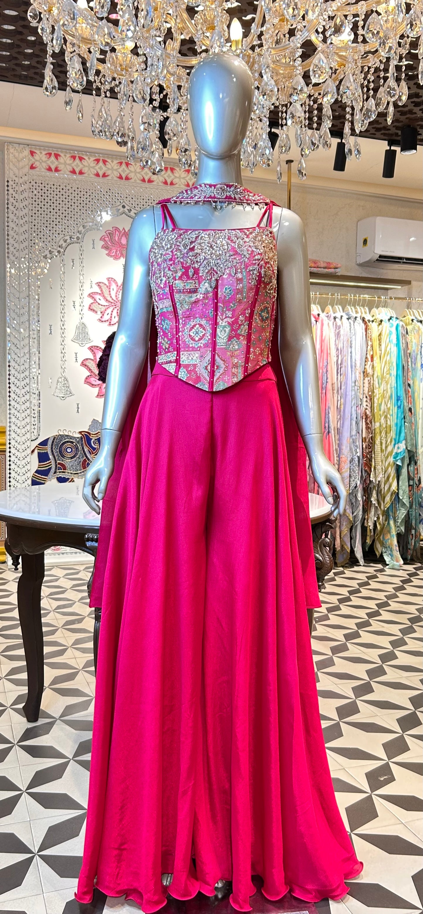 Rangmahal Crop Top Set
