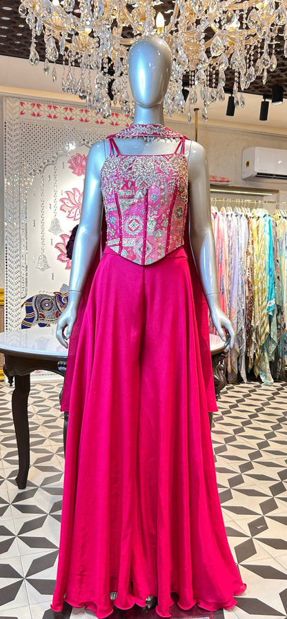 Rangmahal Crop Top Set