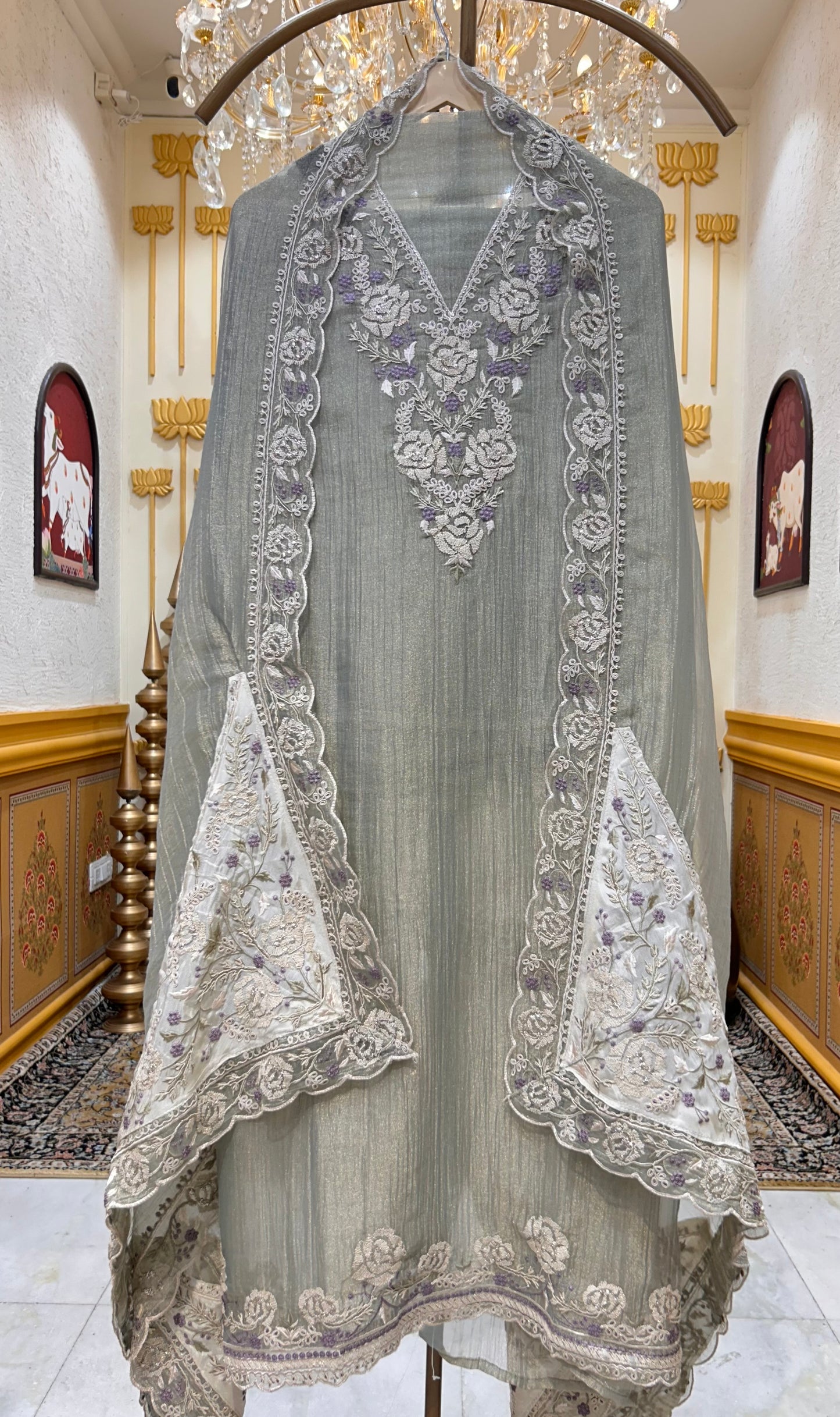 Aarunya Crush Tissue Suit
