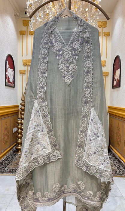Aarunya Crush Tissue Suit