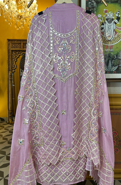 Nayra Mirror & Gotapatti Organza Suit