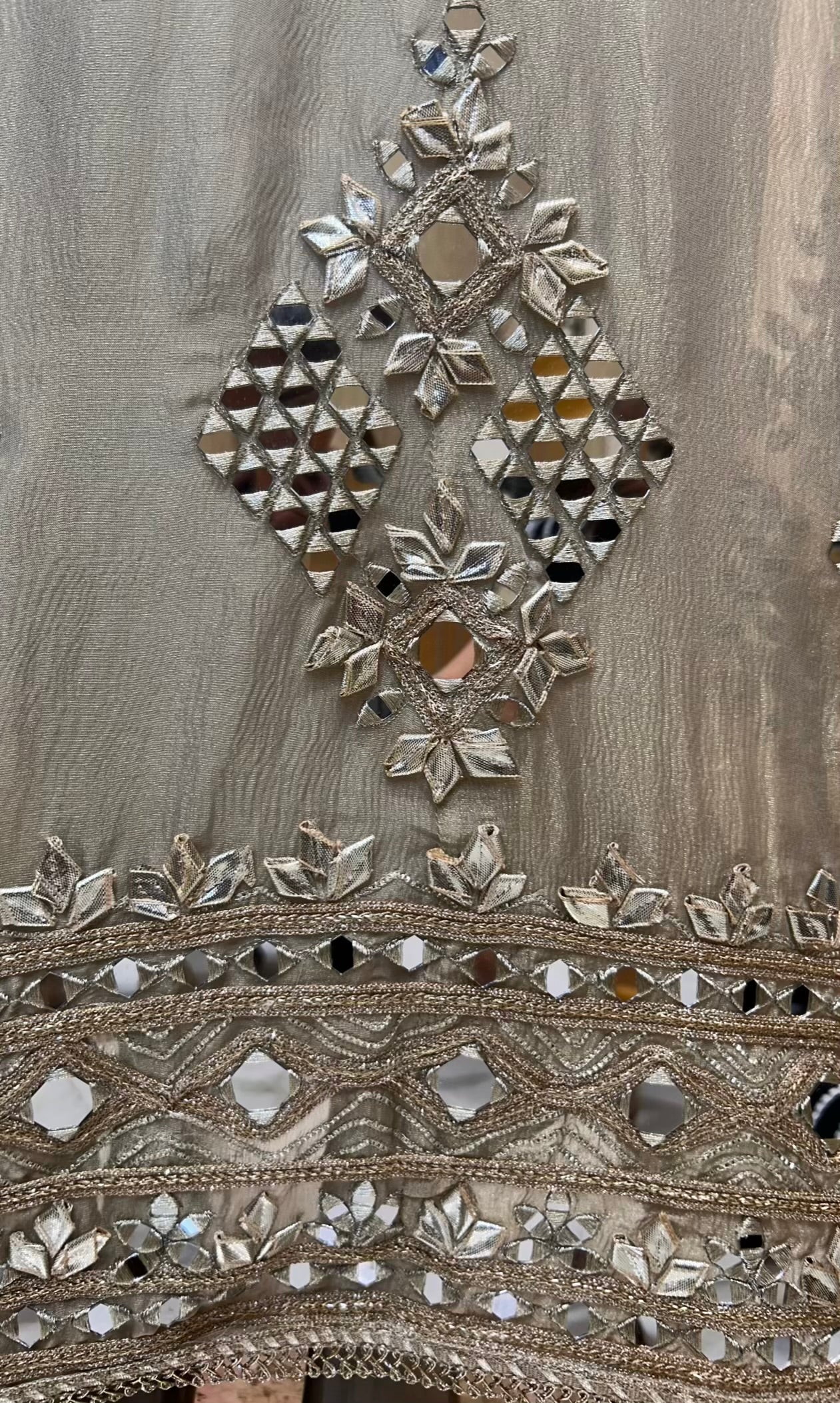 Aaliya Shimmer Noor Anarkali (Beige)