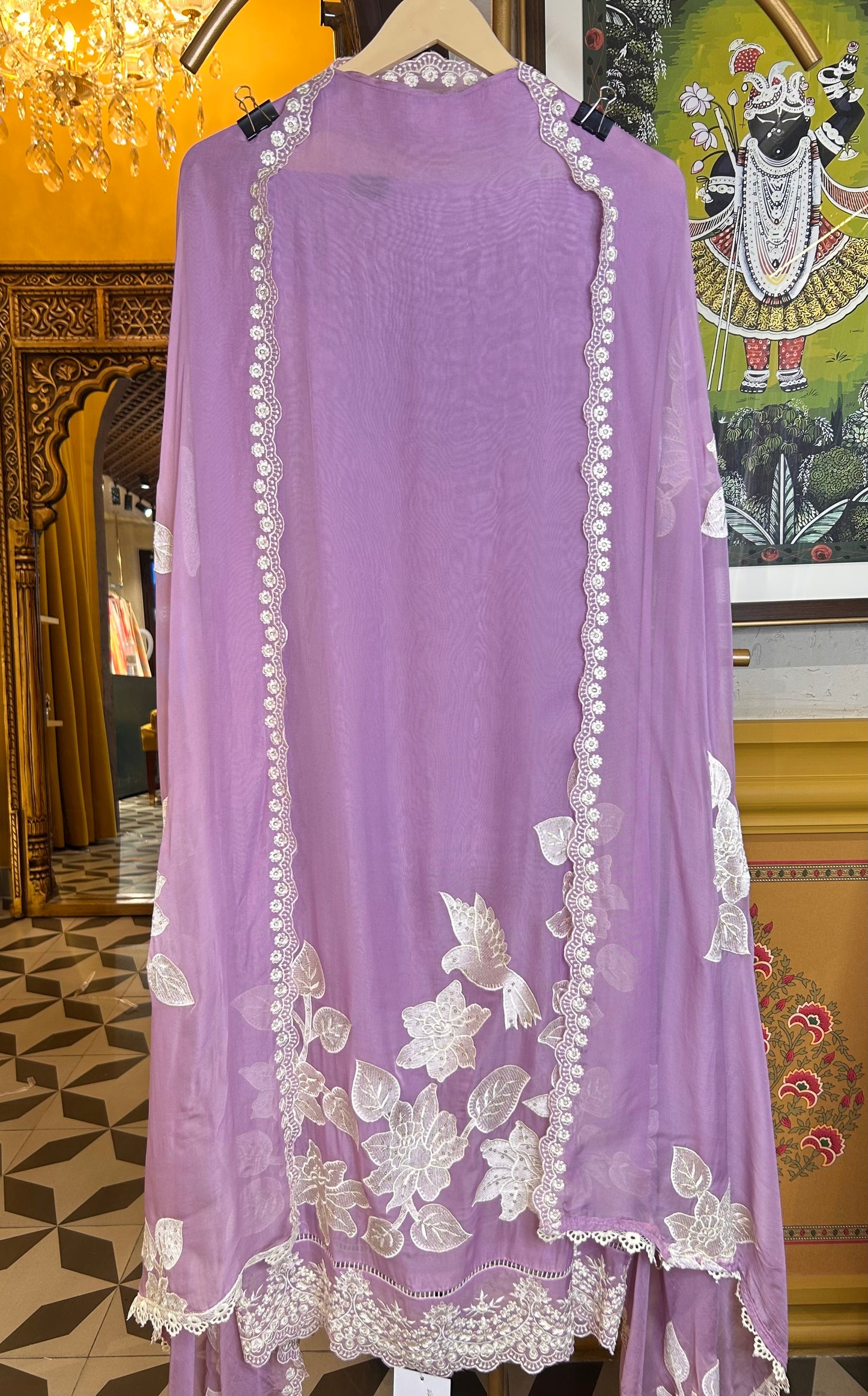 Gulaab Organza Suit (Lavender)