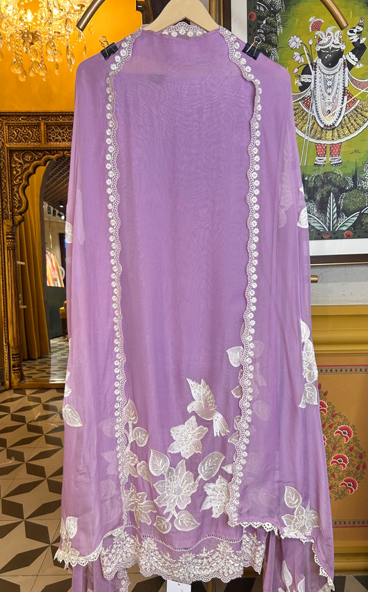 Gulaab Organza Suit (Lavender)