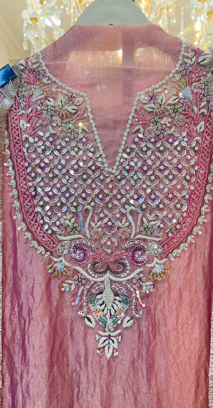Sarvangi Brocade Suit (Pink)