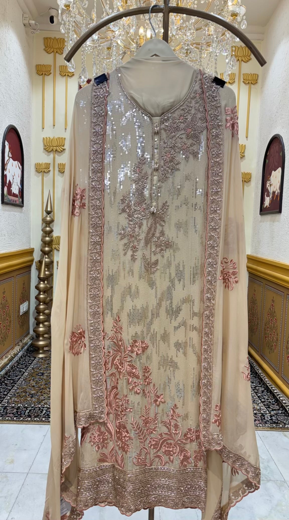 Saera Sequin Georgette Suit