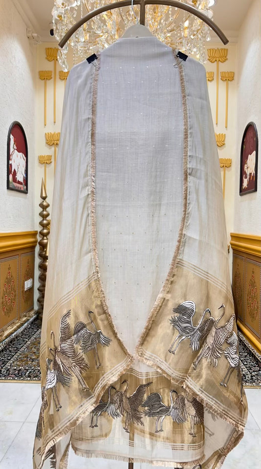 Oziera Zari Kinari Chanderi Suit