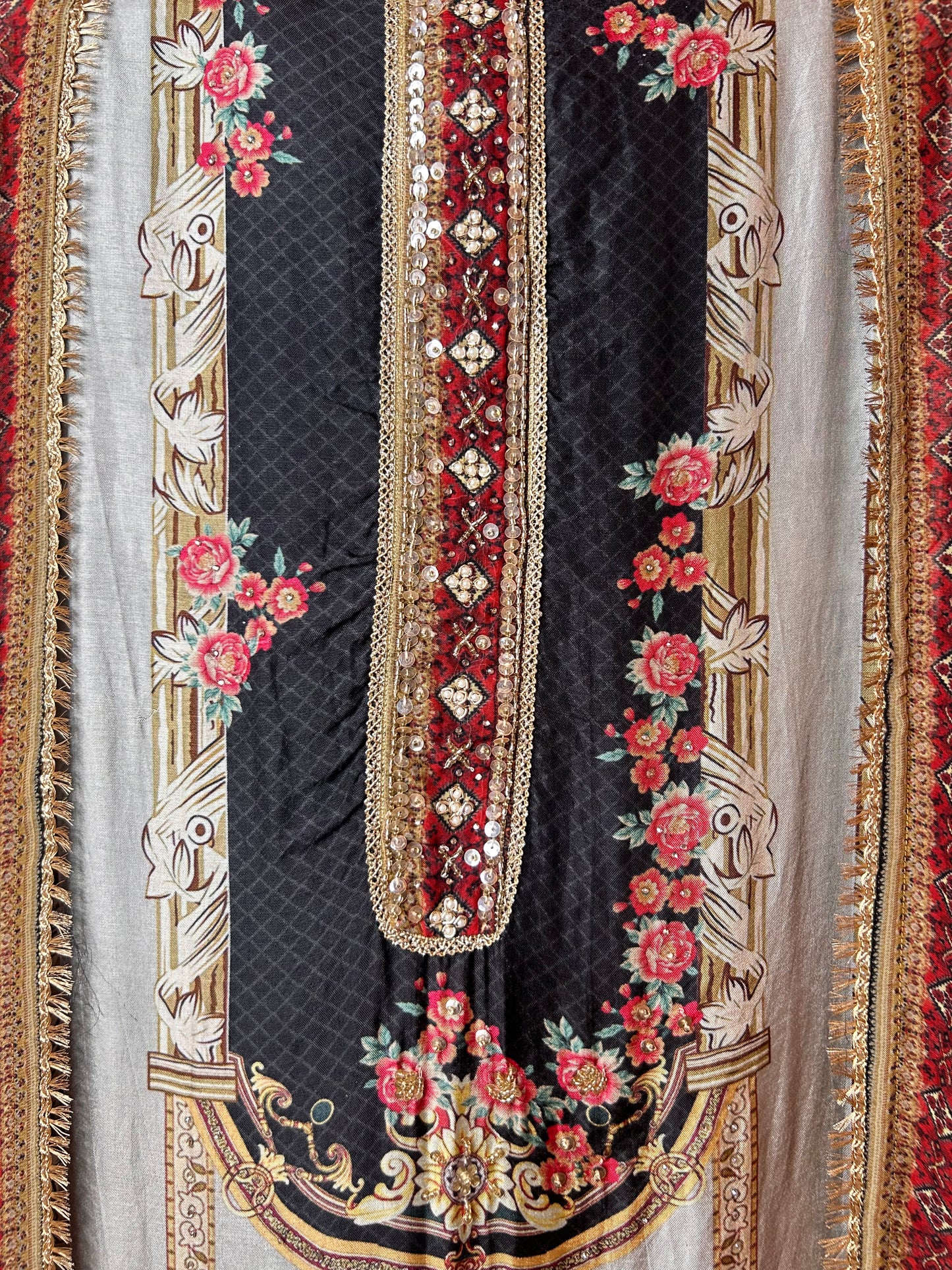 Nayeli Muslin Silk Suit (Black)
