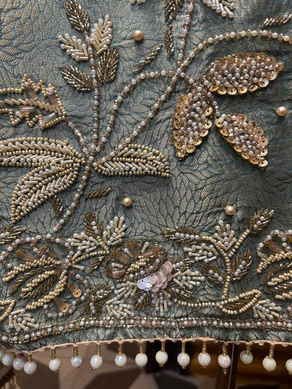 Zarehni Brocade Suit (Green)