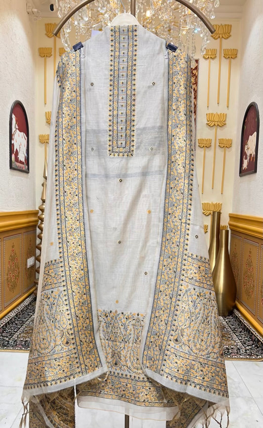 Ishmira Jamdhani Noor Suit (Beige & Black)