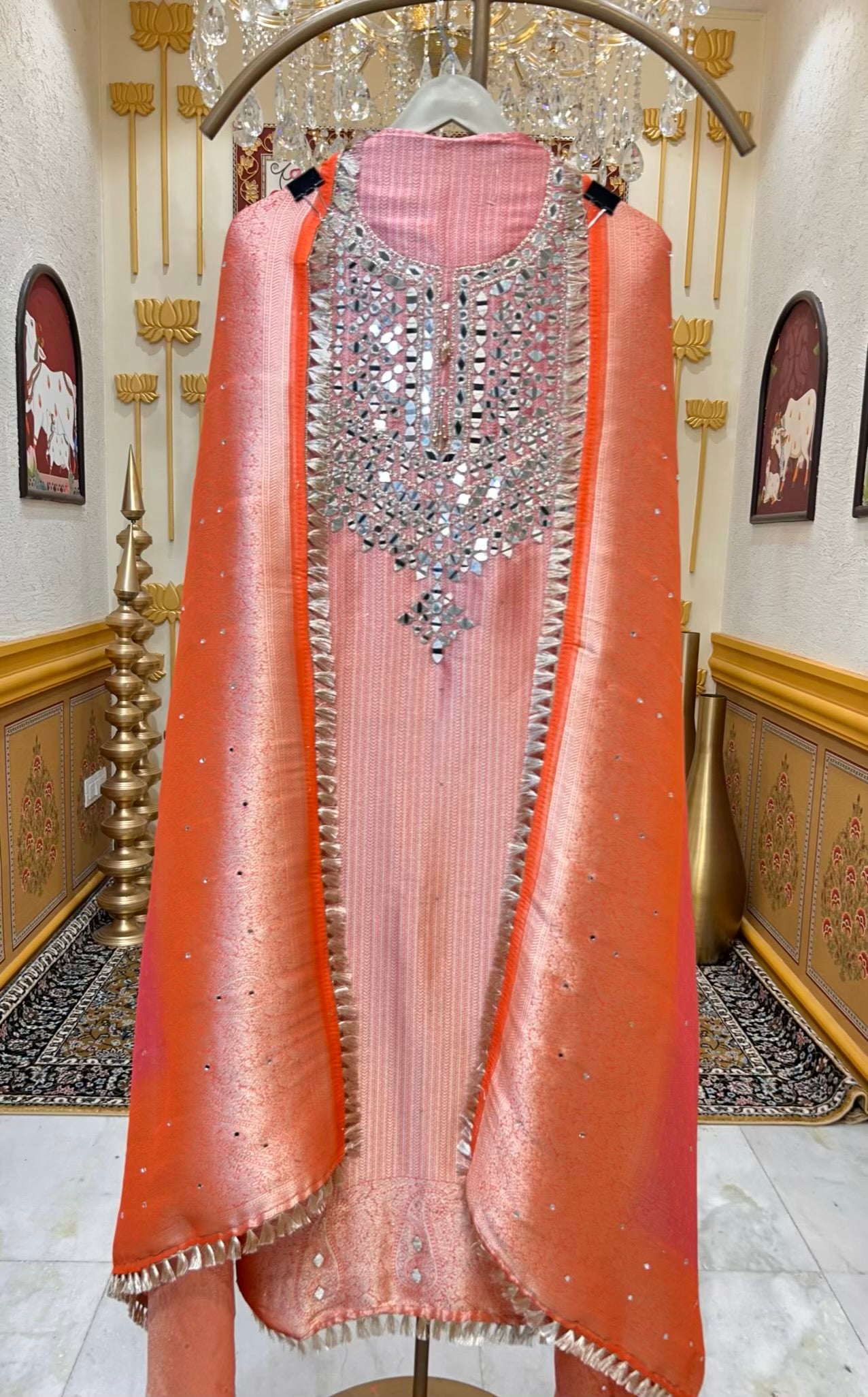 Mahzara Shahi Brocade Suit (Magenta)