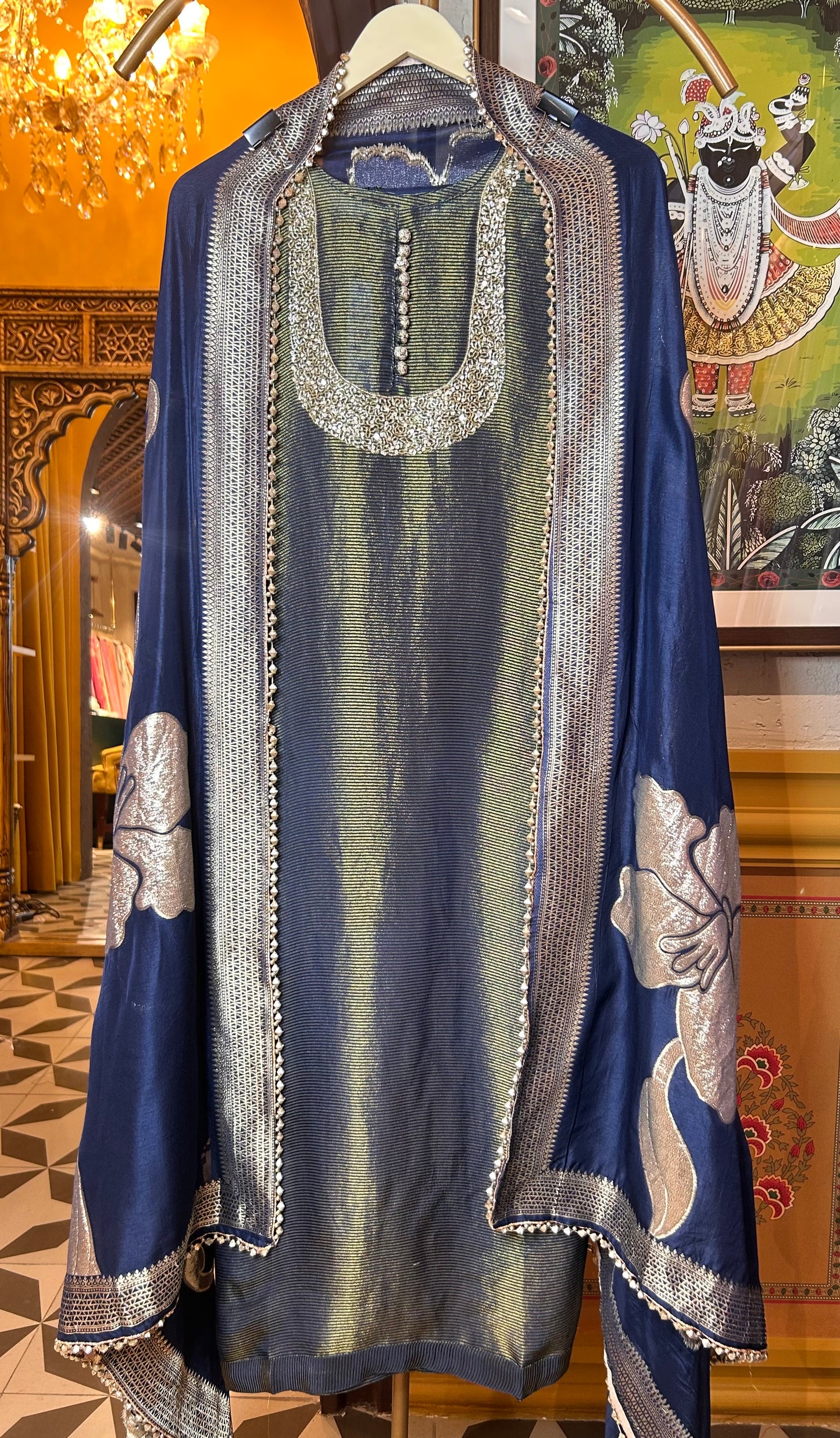 Naureh Organza Suit (Blue)