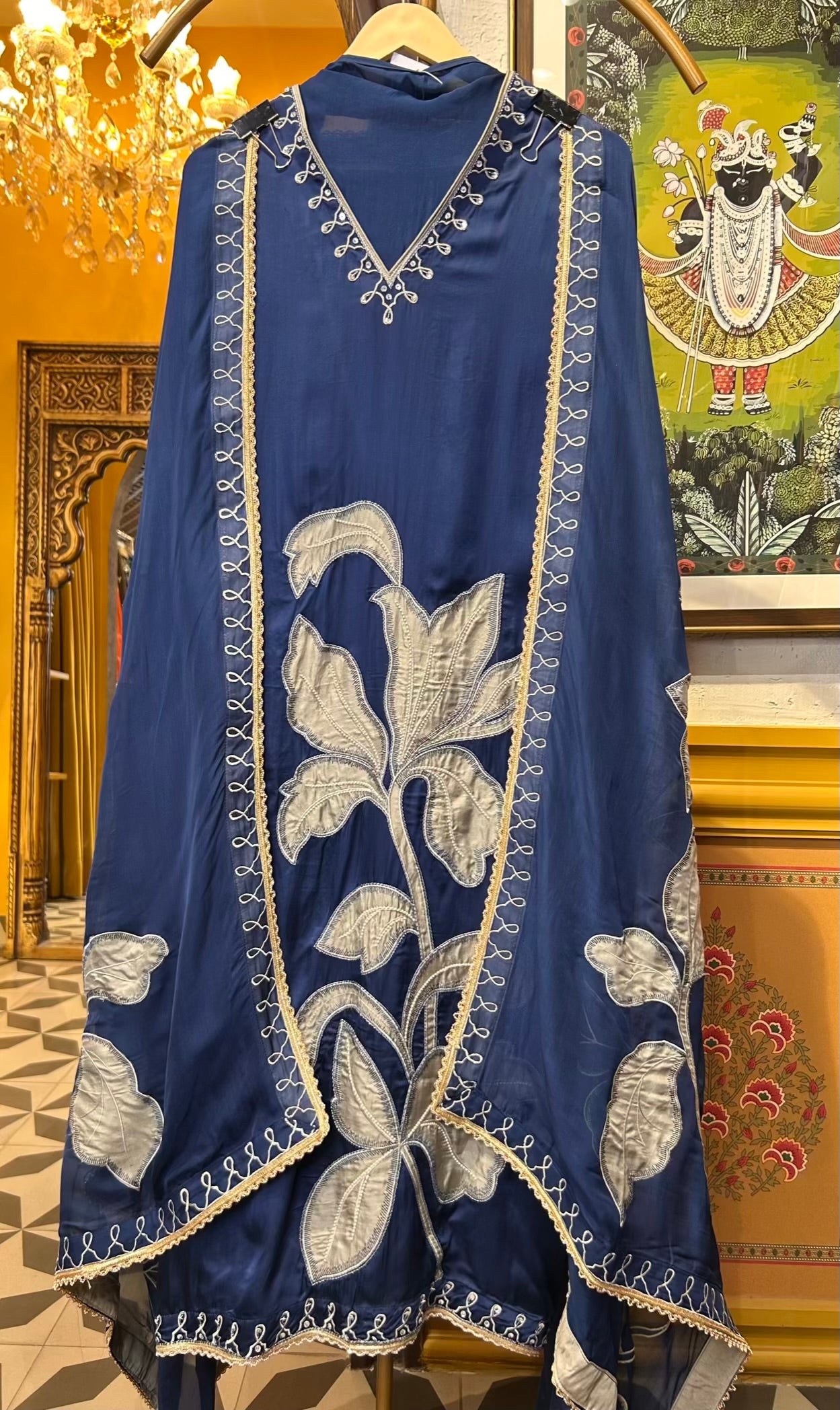 Mehraya Organza Suit (Blue)