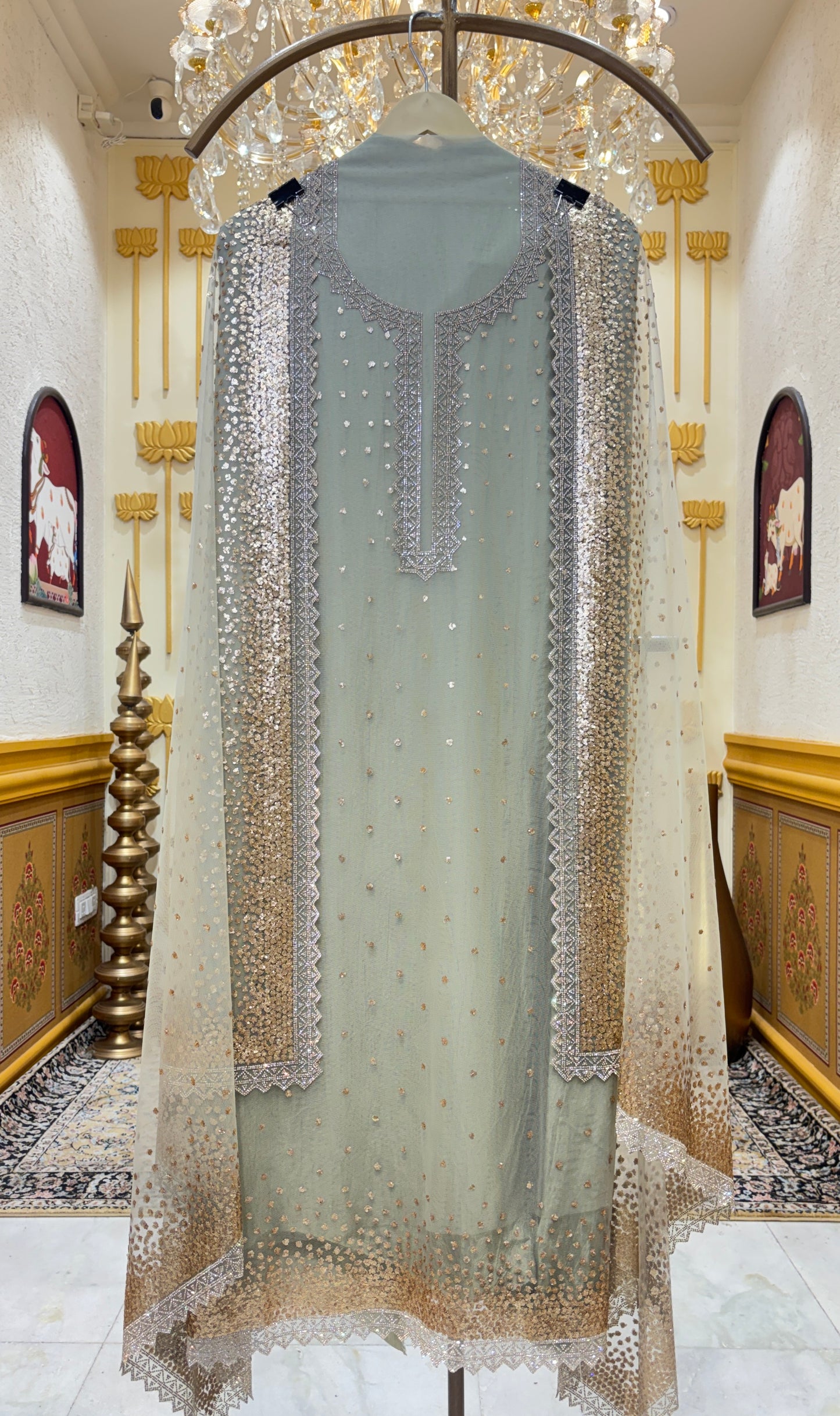 Zarmina Crystal Net Suit