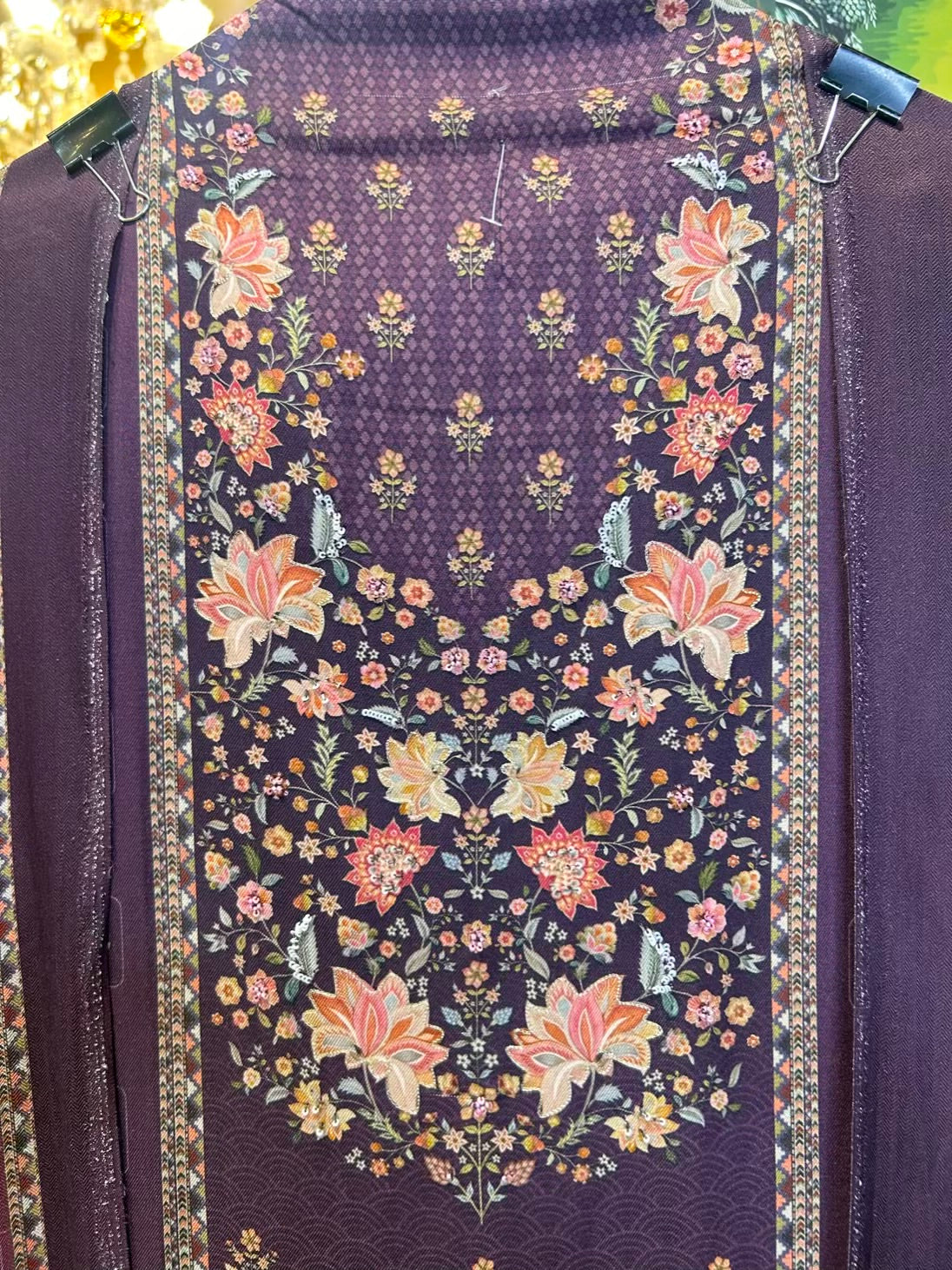 Mahira-é-Pashm Suit (Wine)