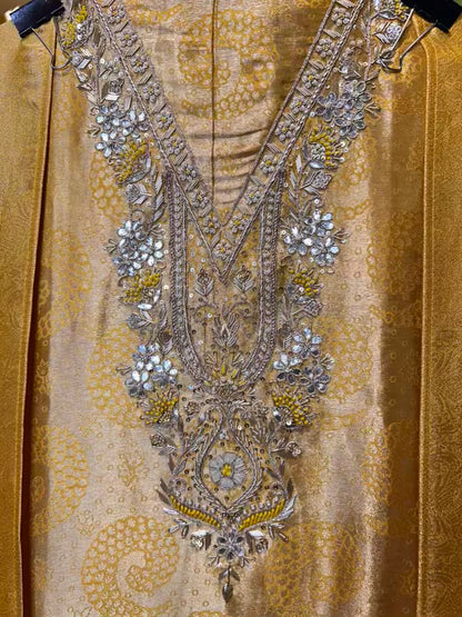 Ibtidaa Banarasi Suit (Yellow)