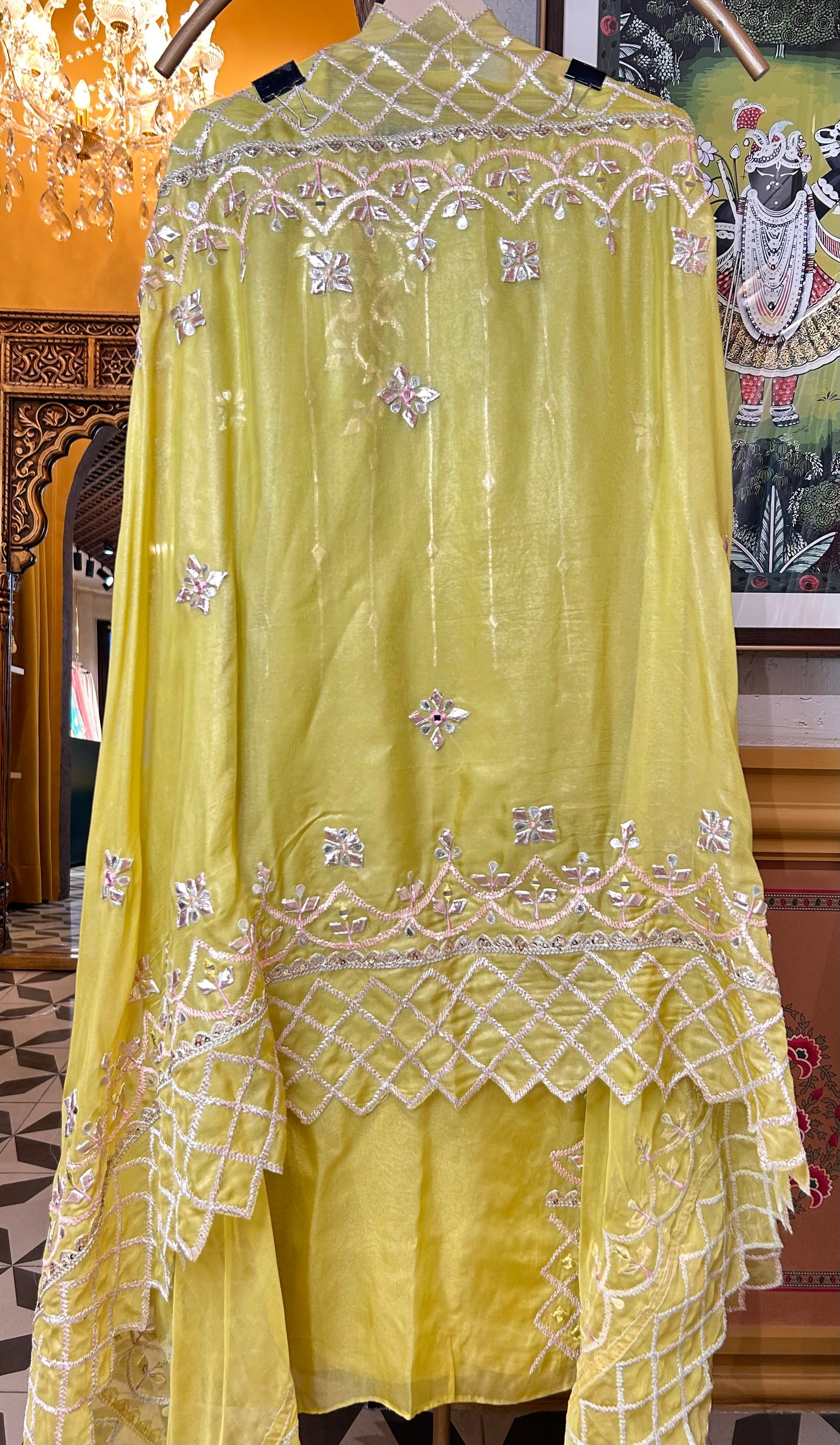 Nayra Mirror & Gotapatti Organza Suit