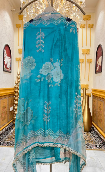 Elara Crepe Élan Suit (Blue)