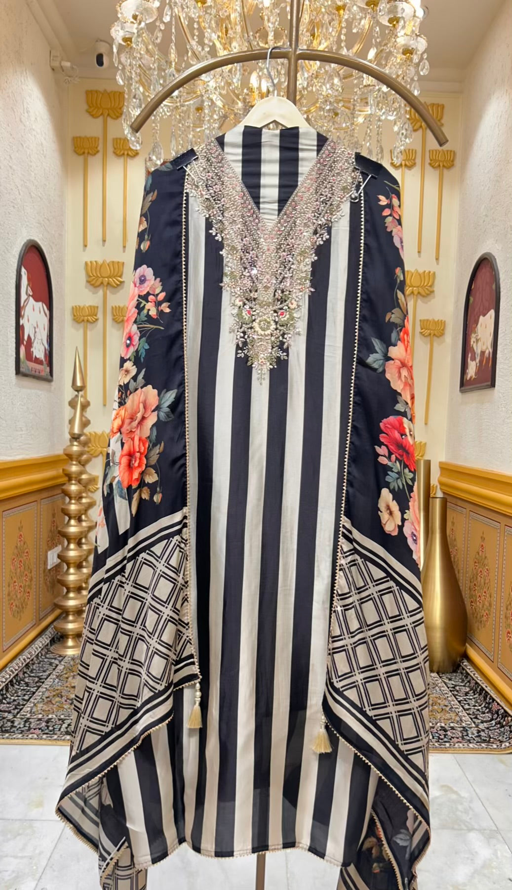 Mehruza Satin Noor Suit (Black)