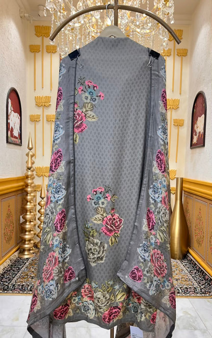 Pashveen Nazakat Suit (Silver Grey)