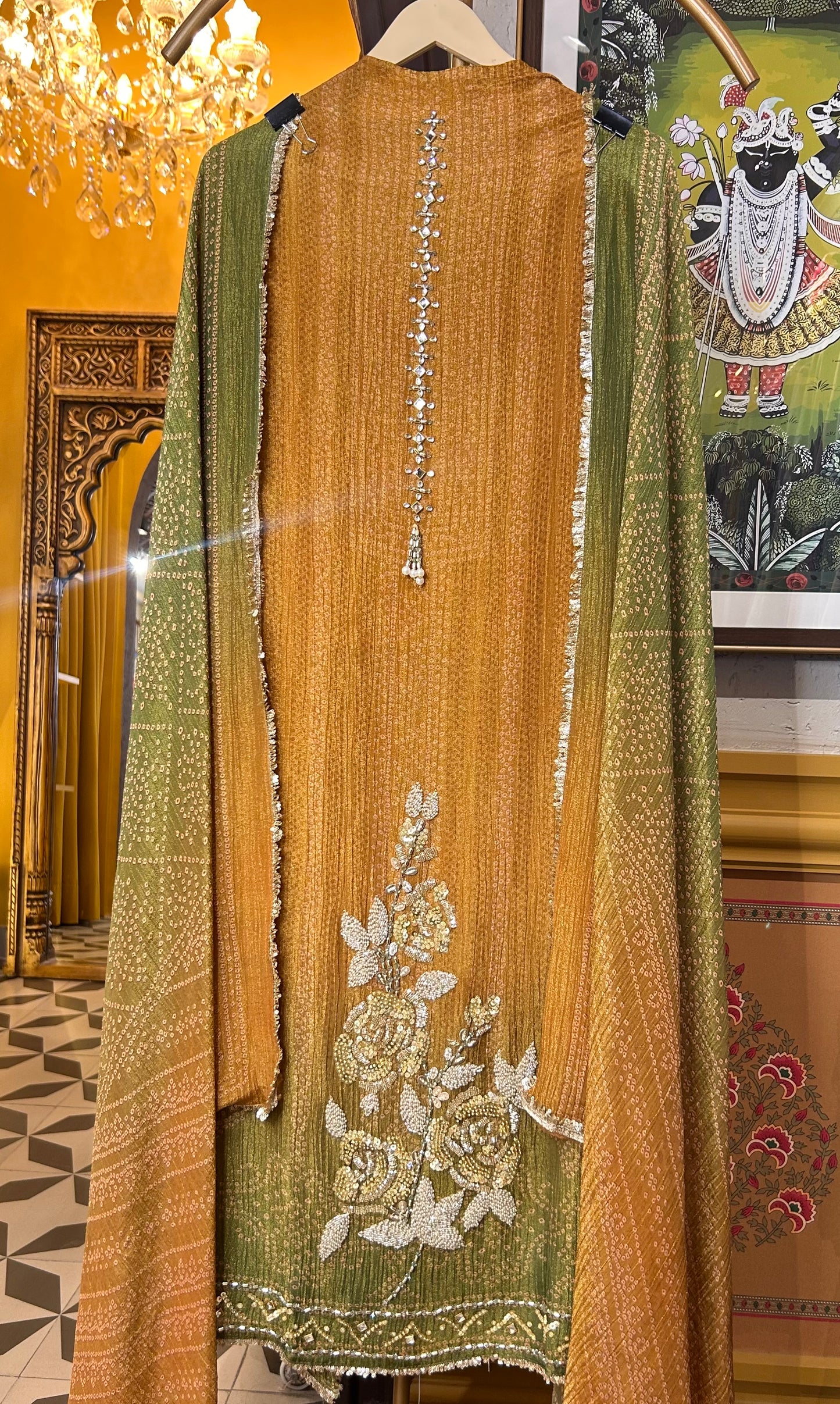 Zareen Gera Tissue Suit (Green)