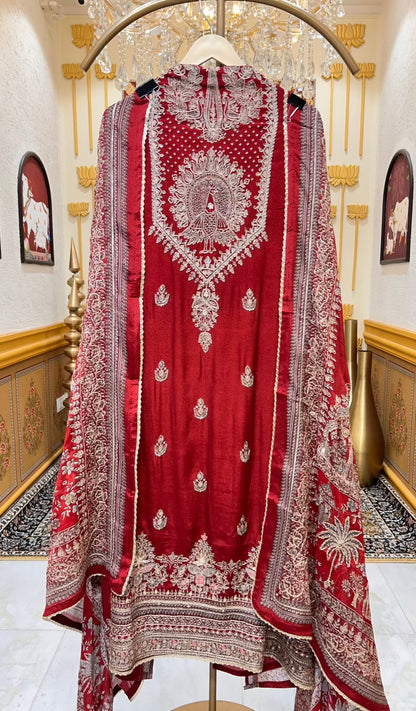 Rivana Zari Glow Suit (Maroon)