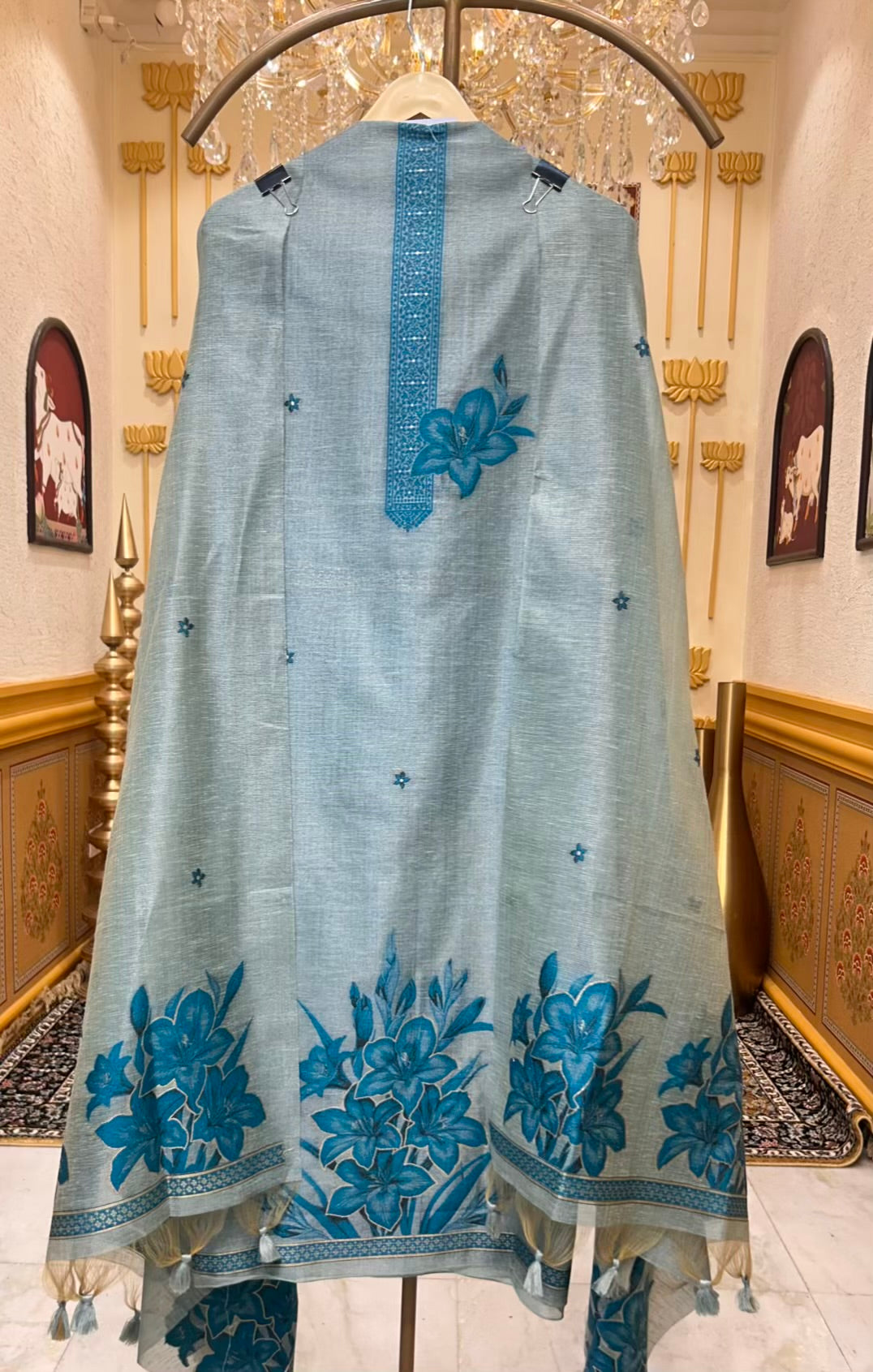Ishvani Linen Suit (Blue)