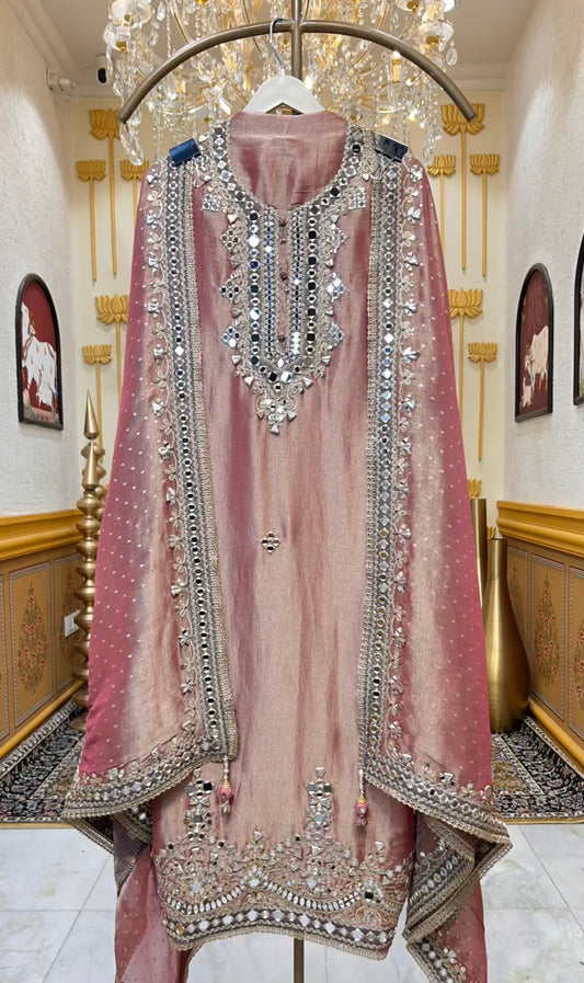 Nooriza Gota Aaina Suit (Pink)