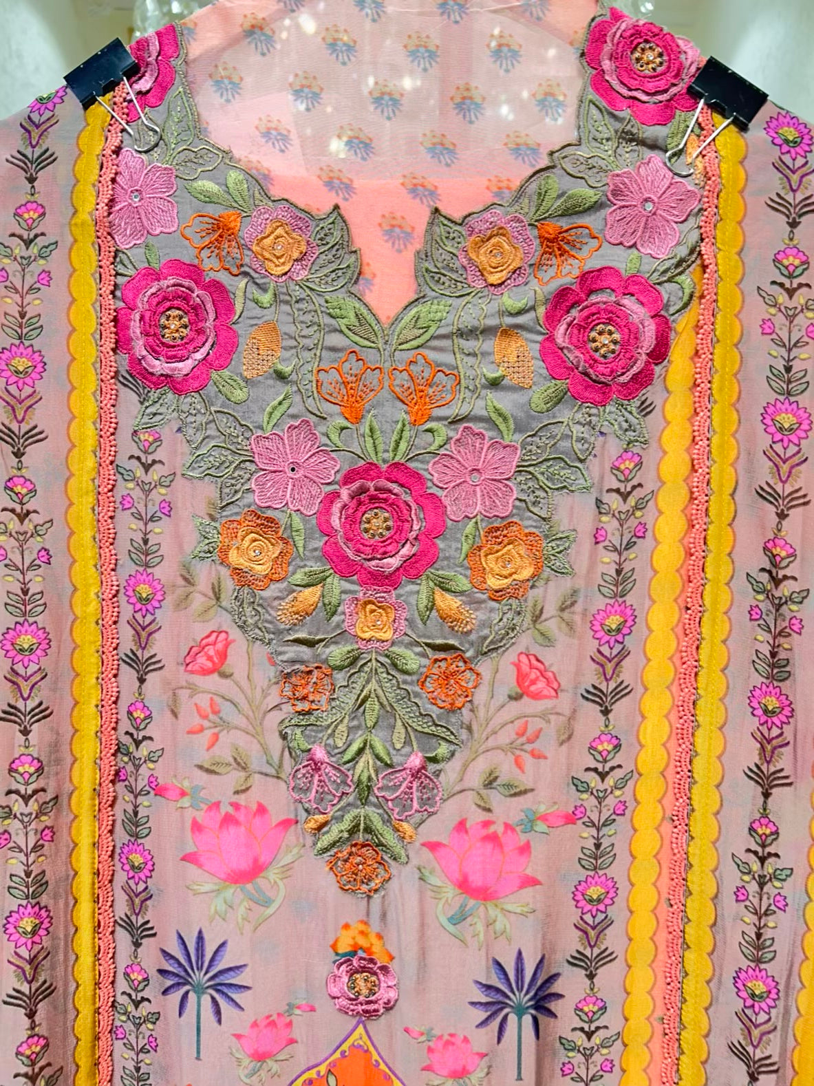 Nayra Resham Veil Suit (Pink)