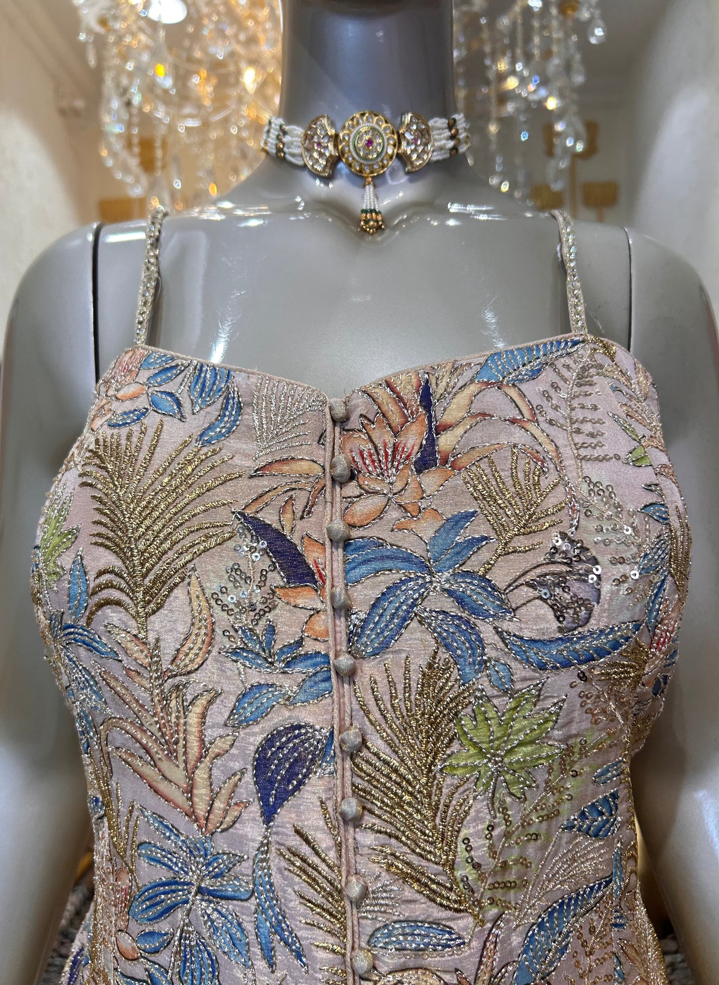 Sahira Zari Glow Sharara (Peach)