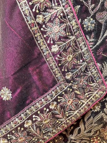 Zarramora Velvet Suit (Wine)