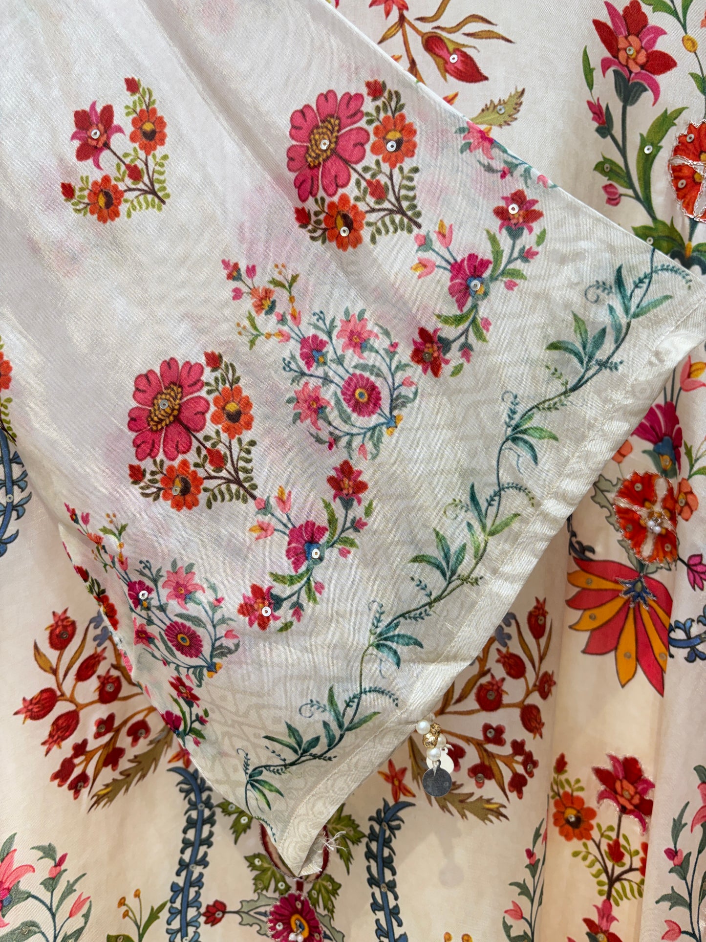 Elzara Pearl Silk Dress