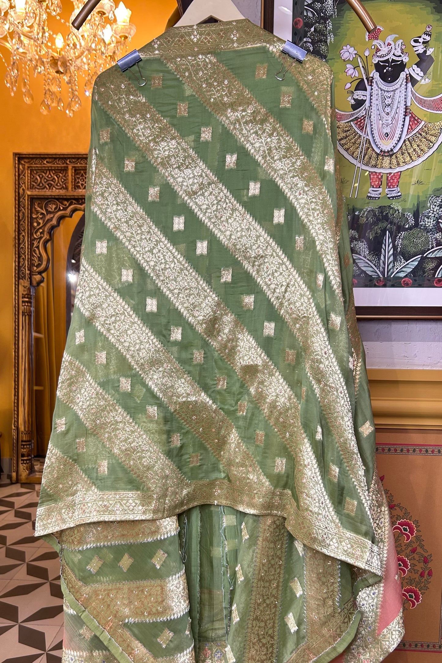 Afsana Banarasi Suit (Green)