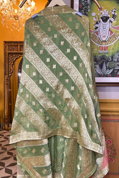 Afsana Banarasi Suit (Green)