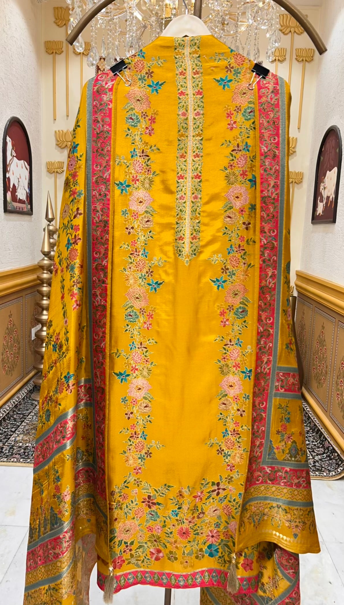 Sahira Katan Banarasi Suit (Mustard)