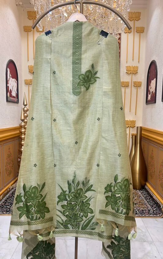 Ishvani Linen Suit (Green)